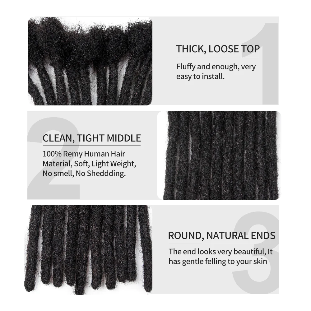 Popular Natural Color Human Hair Micro LOC Extensions Micro 0.2cm / 10 inch / 100 Locs