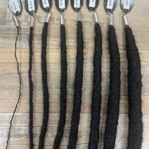 Locafella Locs handmade dreadlock extensions showing thickness progression